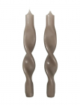 Broste Copenhagen - Twist Taper Candle - Sammask&uuml;&uuml;nlad - H:23CM