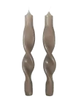 Broste Copenhagen - Twist Taper Candle - Sammask&uuml;&uuml;nlad - H:23CM