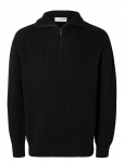 Selected - Slhdry Ls Knit Relaxed Half Zip - Poolpika lukuga džemprid - XXL