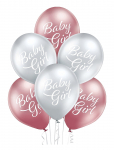 IPK - Baby Girl Balloon 30 Cm Metallic Chrome 6 Pcs/Pack - Laste s&uuml;nnip&auml;ev - ONE SIZE