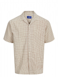 Jack & Jones - Jorjeff Jacquard Shirt Ss Ln Styd24 - L&uuml;hikeste varrukatega - S