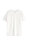 Lindex - T Shirt V Neck - L&uuml;hikeste varrukatega - 128