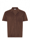 The Resort Co. - Terry Resort Shirt Brown - Vabaaja s&auml;rgid - L
