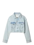 Calvin Klein Jeans - Denim Cropped Trucker Bleached B - L&uuml;hikesed teksap&uuml;ksid - XXS
