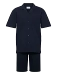Lindbergh - Seersucker Shirt S/S+Shorts - L&uuml;hikeste varrukatega s&auml;rgid - XXL