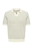ONLY & SONS - Onstilo Reg Ss Split Neck Knit Noos - L&uuml;hikeste varrukatega kootud polos&auml;rgid - M