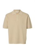 Selected - Slhdane Ss Knit Relaxed Polo Noos - L&uuml;hikeste varrukatega kootud polos&auml;rgid - XXL