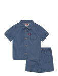 Levi's - Levi's&reg; Western Denim Shirt And Shorts 2-Piece Set - Komplektid l&uuml;hikeste varrukatega T-s&auml;rgiga - 74