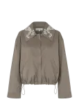 STINE GOYA - Embroidered Canvas, Blouson Eyelet Bomber - Bomber-jakid - M