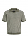 Jack & Jones - Jprblahudson Knit Split Neck Ss Sn - L&uuml;hikeste varrukatega kootud polos&auml;rgid - XXL