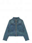 Nudie Jeans - Britta Jacket Orange Painter Mid Blue - L&uuml;hikesed teksap&uuml;ksid - L
