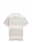 Tom Tailor - Inside Printed Stripe T-Shirt - L&uuml;hikeste varrukatega - S