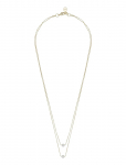 SN&Ouml; Of Sweden - Karan Double Chain Neck 42 G/White-42Cm - P&auml;rlitega kaelakeed - ONE SIZE 42 cm