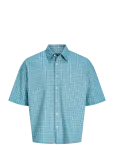 Jack & Jones - Jcooverdyed Shirt Ss Styd Ss26 - L&uuml;hikeste varrukatega s&auml;rgid - S