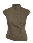 Weekday - Structured Asymmetric Cotton Top - L&uuml;hikeste varrukatega - 40