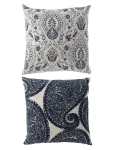 J-Line - S/2 Cush Floral Pattern Bl/Wh - Padjad - W45CM