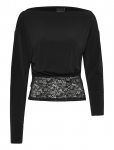 Gina Tricot - Slouchy Lace Top - Pikkade varrukatega - S