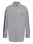 Diesel - Striped Shirt With Denim Back - Vabaaja s&auml;rgid - 46
