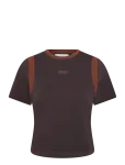 Laagam - Lumea Brown Logo T-Shirt - L&uuml;hikeste varrukatega - XL/42