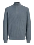 Jack & Jones - Jprblaconnor Knit Half Zip - Poolpika lukuga džemprid - XXL