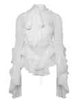Bardot - Anyssa Ruffle Blouse - Pikkade varrukatega - 40