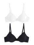 Lindex - Bra Tshirt 2Pack - T-s&auml;rgi rinnahoidjad - 70 B