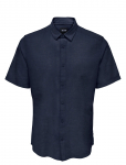 ONLY & SONS - Onscaiden Life Ss Solid Linen Blend Noos - L&uuml;hikeste varrukatega - S