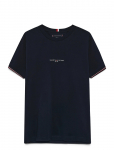 Tommy Hilfiger - Tommy Logo Tipped Tee - L&uuml;hikeste varrukatega - L