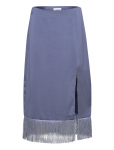 Vila - Vilone Hw Midi Fringle Skirt/Dc/Ka - P&otilde;lveni ja midi - 38