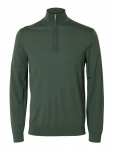 Selected - Slhtray Ls Knit Merino Half Zip Noos - Poolpika lukuga džemprid - XXL