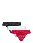 Lindex - 3-Pack Thong In Lace - Stringid - M