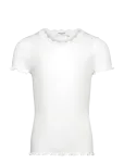 Rosemunde Kids - Rkbalta Ss Regular Lace T-Shirt - L&uuml;hikeste varrukatega - 164