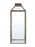 House Nordic - Oline - Lantern, Metal/Glass, Antique Brass Look - Indoor Lanterns - 35X13.5X13.5CM