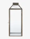 House Nordic - Oline - Lantern, Metal/Glass, Antique Brass Look - Indoor Lanterns - 35X13.5X13.5CM