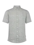 Lindbergh Black - Soft Linen Shirt S/S - Modern Fit - L&uuml;hikeste varrukatega s&auml;rgid - S