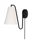Globen Lighting - Wall Lamp Lou White Boucl&eacute;/Brushed Brass - Seinalambid - H28