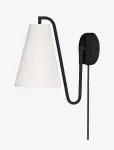 Globen Lighting - Wall Lamp Lou White Boucl&eacute;/Brushed Brass - Seinalambid - H28