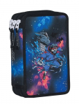 Beckmann Norway - Three Section Pencil Case With Content, Ninja Elements - Pinalid - ONE SIZE