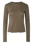 Pieces - Pcmarie Ls O-Neck Poin Top Jrs Noos Bc - Pikkade varrukatega - XXL
