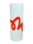 Studio About - Pillar Candle, Mint/Red - Plokkk&uuml;&uuml;nlad - &Oslash; 7.8 CM