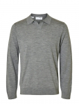 Selected - Slhtray Ls Knit Merino Open Polo - Pikkade varrukatega kootud polos&auml;rgid - S