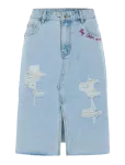 Hunk&oslash;n - Kenna Denim Skirt - P&otilde;lveni ja midiseelikud - XS