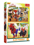 Trefl - Pappussel Trefl 2X24 Bitar Spidey And Dinosaurs - Klassikalised m&otilde;istatused - ONE SIZE