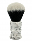 Parker - Parker White W/ Black Marbled Handle - Tuxedo Knot Synthetic Bristle Brush "Arctic Storm" - Habemeajamispintslid - ONE SIZE
