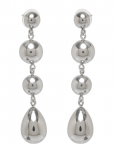 Bud To Rose - Long Drop Earring Silver - Statement k&otilde;rvar&otilde;ngad - ONE SIZE