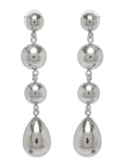 Bud To Rose - Long Drop Earring Silver - Statement k&otilde;rvar&otilde;ngad - ONE SIZE