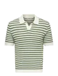 ONLY & SONS - Onsserge Reg Ss Split Neck Knit - L&uuml;hikeste varrukatega kootud polos&auml;rgid - L