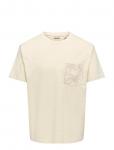 ONLY & SONS - Onsfred Stripe Life Rlx Leaf Ss Pckt Tee - L&uuml;hikeste varrukatega - XXL