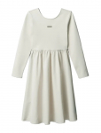 Calvin Klein - Mix Media Fit Flare L/S Dress - Pikkade varrukatega vabaajakleidid - 128