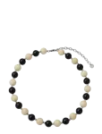 Bud To Rose - Kelly Large Necklace Ivory/Black/Steel - Statement kaelakeed - ONE SIZE